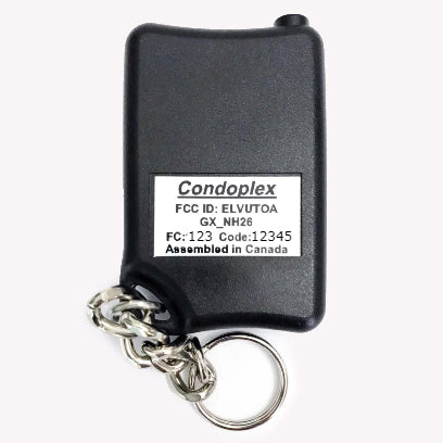 Condoplex ELVUTOA Remote FCC ID FC 123 Code 12345 Condoplex Remote duplication Condoplex garage opener cloning Condoplex Copy Garage clicker cloning