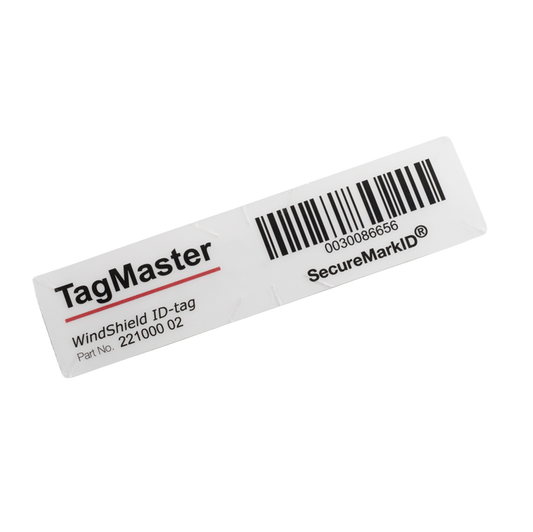 Etiqueta de identificación TagMaster SecureMarkID WindShield