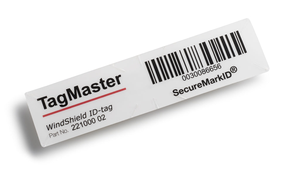 Etiqueta de identificación TagMaster SecureMarkID WindShield
